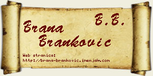 Brana Branković vizit kartica
